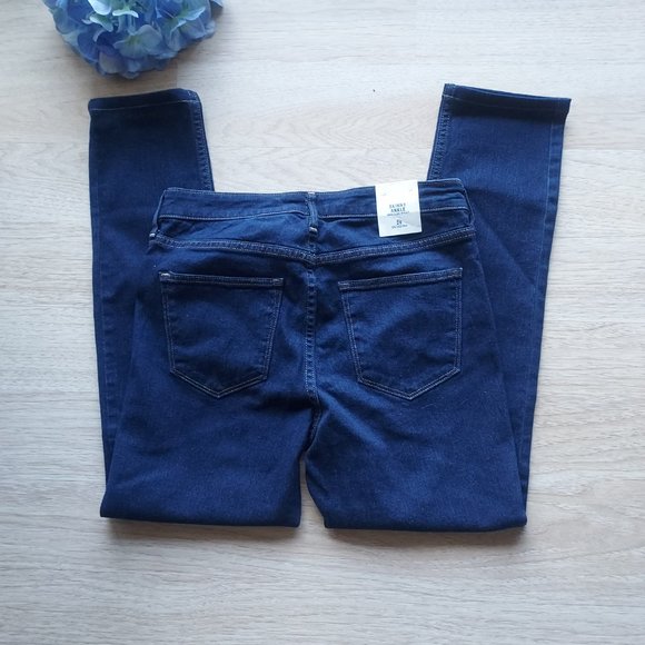 H & M Skinny Ankle  Jeans Regular Waist Dark Wash Blue Stretch Women 29 - Picture 8 of 8